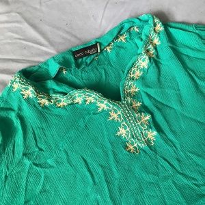 Coco cabana cute green crop top